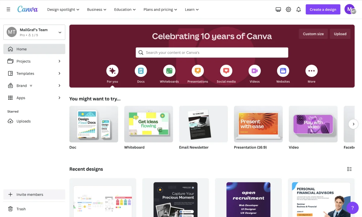 Canva Pro Mailing Tasarımı