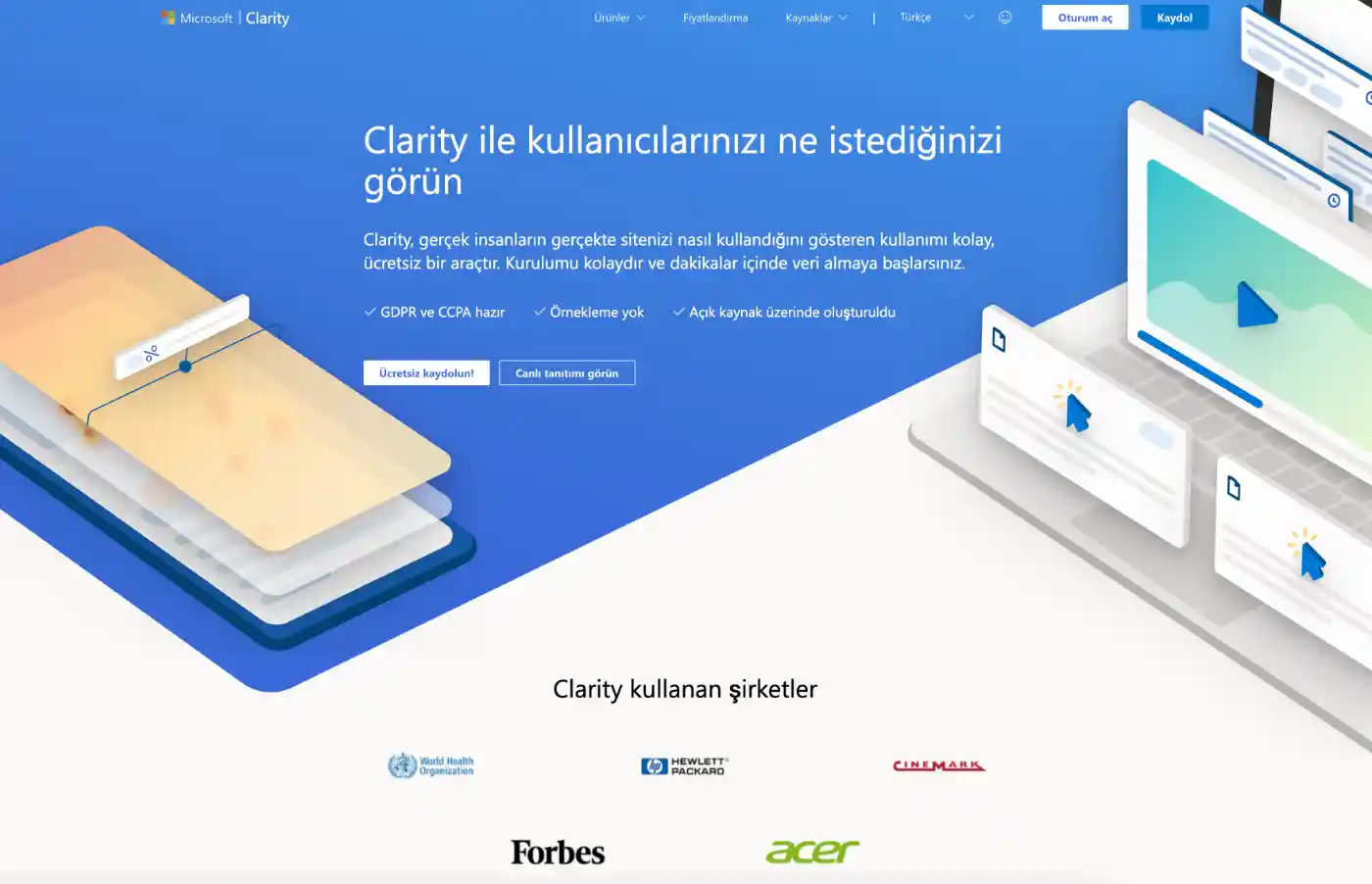 microsoft clarity hesabı nasıl oluşturulur